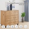 MUSEHOMEINC Solid Wood 3 Drawer Dresser Nightstand Chest of Drawers Storage Organizer for Hallway, Entryway, Bedroom, and Living Room, Wood Style - image 3 of 4