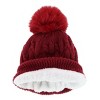 Polar Extreme Girl's Insulated Thermal Cable Knit Winter Cuff Beanie with Pom - 2 of 2