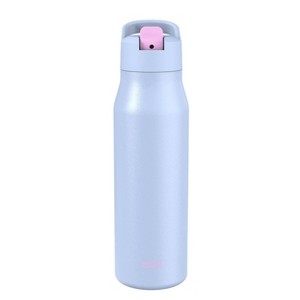 Zak Designs 20 fl oz Double Walled Stainless Steel Tranquility Insulated Straw Bottle - 1 of 4