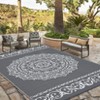 Outdoor Rug, Waterproof Durable Indoor/Outdoor RV Mat, Reversible Camping Carpet, Foldable Plastic Straw Rug for Patio, Porch - 2 of 4