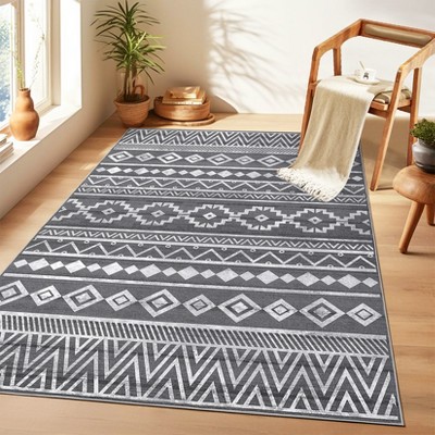 Bedroom Area Rug 5x7 Washable Rug for Living Room Area Rug Non Slip Stain Resistant Dining Room Throw Rug Ultra Soft Contemporary Carpet for Office