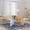Area Rugs - Machine Washable, Non Slip, Vintage Style, Low Pile, Lightweight Chenille Print Rug for Living Room, Bedroom, Dining Room, Home Office - 2 of 4