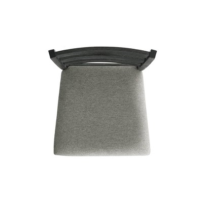 Modern Black and Gray 5-Piece Formal Dining Set with Upholstered Chairs