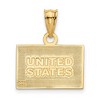 Black Bow Jewelry 14k Yellow Gold Enameled United States Flag Pendant - 3 of 4