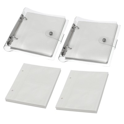 Unique Bargains PU Material Loose-Leaf Waterproof Double-Sided Refillable Photo Album 2 Pcs