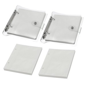 Unique Bargains PU Material Loose-Leaf Waterproof Double-Sided Refillable Photo Album 2 Pcs - 1 of 3