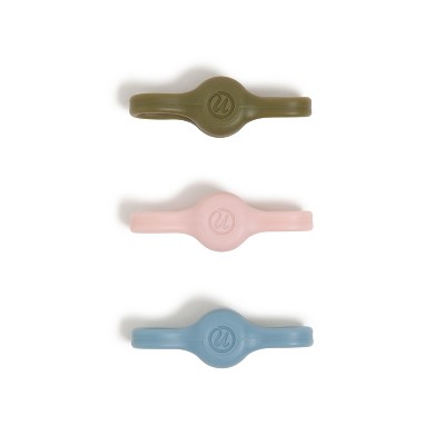 U Brands 3ct Magnetic Cord Wraps Olive Oil/Dusty Rose/Haze