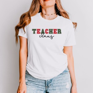 Simply Sage Market Teacher Claus Bold Short Sleeve Tee - 1 of 4