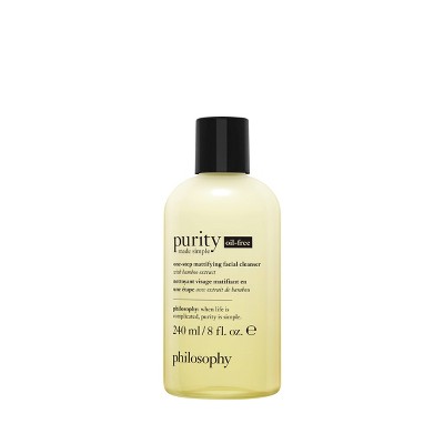 philosophy Purity Made Simple Oil-Free One-Step Mattifying Facial Cleanser - 8 fl oz - Ulta Beauty