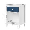 QingMoon Modern Nightstand, with Open Storage Shelf, Wood End Side Table Toddler Nightstand, for Bedroom Living Room - 3 of 4