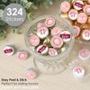 Big Dot of Happiness Baptism Pink Elegant Cross - Girl Religious Party Small Round Candy Stickers - Party Favor Labels - 324 Count - 2 of 4