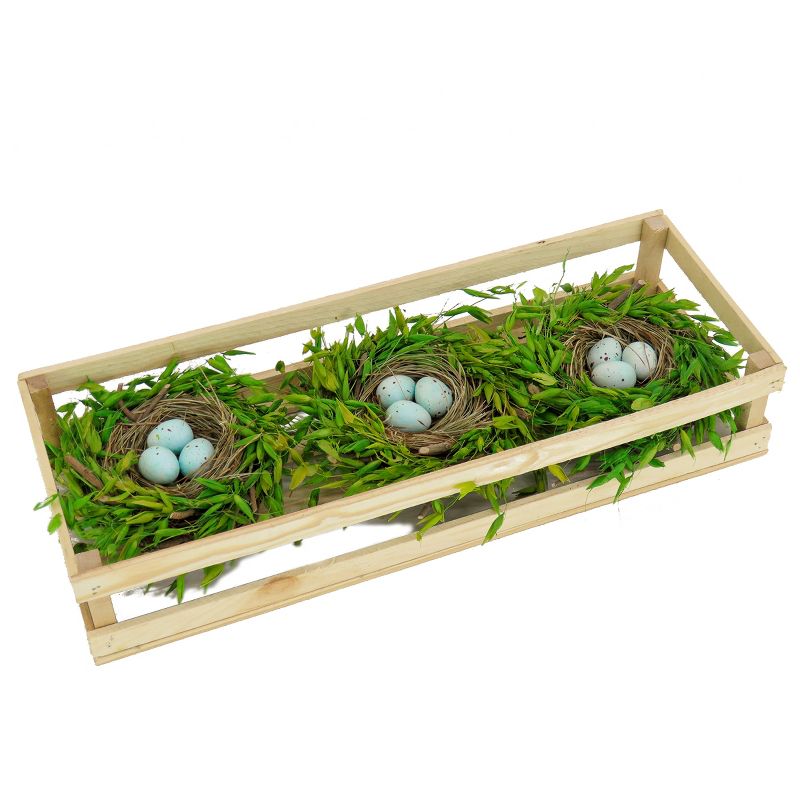 17" Artificial Easter Triple Nest Table Decoration - National Tree Company, 1 of 4