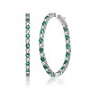 Guili Big Hoop Earrings with Colored Cubic Zirconia in Green, Red, Blue, Gold, Pink, and White, Featuring a Bold Design, Perfect for Statement Looks - 2 of 3