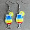 Paaaawaters Vibrant Acrylic Tropical Cocktail Dangle Earrings, 3-Design Summer Jewelry Set with Hypoallergenic Hooks - 4 of 4