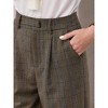 INSPIRE CHIC Women's Plaid Work Vintage Houndstooth Wide Leg Straight Long Pants - 4 of 4