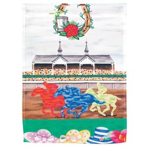 Magnolia Garden Churchill Downs Derby Day 30 x 44 Inch Polyester Garden Flag - 1 of 2