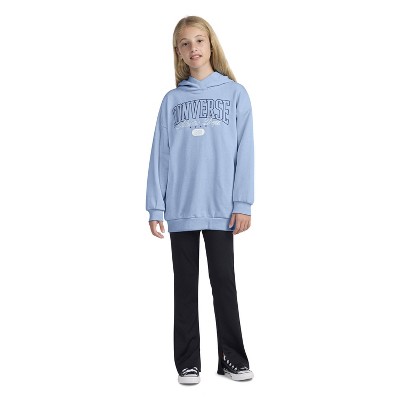 Converse® Girls' Pullover Fleece Oversized Hoodie - Light Blue