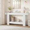 Solid Wood Console Table - Rustic Log Color Frame Design for Entryway & Living Room - 3 of 4