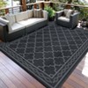 Outdoor Rug Modern Carpet Waterproof Plastic Straw Rug UV-Resistant Reversible Mat for Camping RV Porch Deck Balcony Beach - 3 of 4