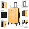 DUKAP Zonix Medium Checked Lightweight Hardside Spinner 26" Suitcase - Mustard - 2 of 4