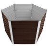 vidaXL Raised Garden Bed Outdoor Flower Box Patio Planter Pot Galvanized Steel - 2 of 4