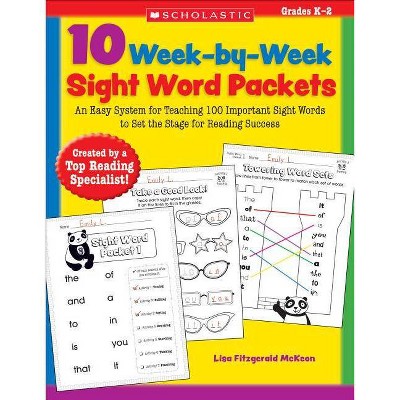 10 Week-By-Week Sight Word Packets - by  Lisa McKeon (Paperback)