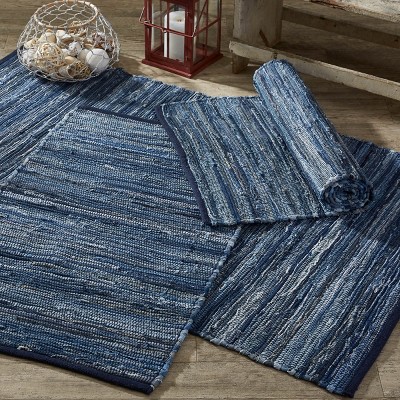 Park Designs Indigo Indoor Chindi Rag Rug - Thumbnail 4