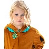 Scooby Doo Toddler Girls' One Piece Hooded Pajama Union Suit Brown - 3 of 4