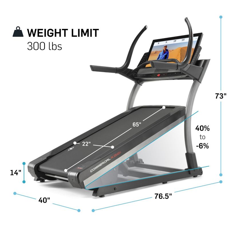 NordicTrack Commercial X32i Electric Treadmill, 3 of 13