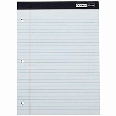 MyOfficeInnovations Double Pad Notepads 8.5x11.75 White 100 Sh/Pd 6 Pd/Pk 478900