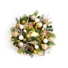 24 Inch Gold Lighted Christmas Wreath, 20 LED Christmas Wreath Battery Operated Indoor Outdoor Decoration - 3 of 4