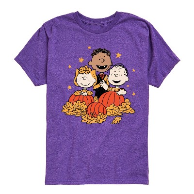 Boys' - Peanuts - Pumpkin Trio Short Sleeve Graphic T-Shirt