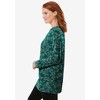 Woman Within Perfect Printed Long-Sleeve Crewneck Tunic - 4 of 4