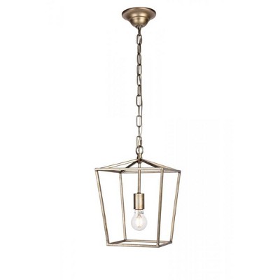 Elegant Lighting Maddox Collection Pendant D9.75 H14.5 Lt:1 Vintage silver Finish