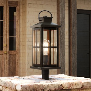 Urban Ambiance Luxury Transitional Outdoor Post Light 20.25''H x 7''W,  Olde Bronze Finish,  Anaheim Collection, UHP1293 - 1 of 4