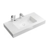Single Topmount Bathroom Vanity Basin, Washing Vanity, Integrated Solid Basin Washbasin Without Drainage Pipes Faucets Single Bowl Washing Sink - 3 of 4