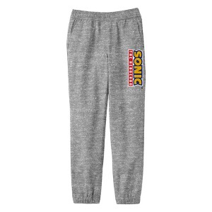 Bioworld Sonic Modern Logo Heather Grey Youth Sweatpants - 1 of 1