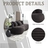 NicBex Corduroy High Back Bean Bag Chair for Adults and Kids,Lazy Loveseat Sofa with 3 Pillows for Living Room,Bedroom,Apartment - 4 of 4