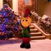 Northlight 40" Lighted Blow Mold Elf Outdoor Christmas Decoration - 2 of 4