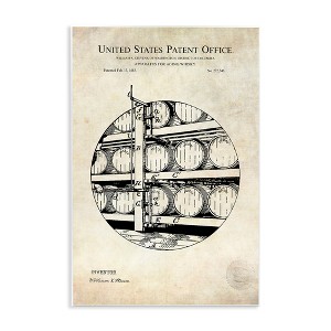 Stupell Industries W. Aging Barrel Detailed Vintage Patent Diagram, 13" x 19" - 1 of 4