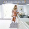 Toddler Step Stool for Bathroom Sink, Ronipic 2 Step Stools for Kids, Anti-Slip Stool for Kitchen Counter, Potty Training Toilet Stool with Handrail - 2 of 4