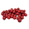 Northlight Shatterproof 4-Finish Christmas Ball Ornaments 2.5" (60mm) - Red - 60ct - 2 of 4
