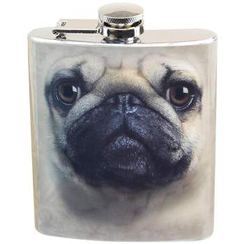 Just Funky Pug Face 7oz Flask
