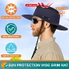 SUN Cube Sun Hat For Men, Women Wide Brim Safari Hat, Hiking Hat UV Sun Protection, Bucket Boonie Hat - 3 of 4