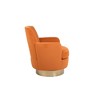 Velvet Swivel Barrel Chair, Comfy Round Accent Armchair with 360° Swivel & Gold Iron Base for Living Room & Bedroom - 4 of 4