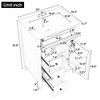 24" Bathroom Vanity with Sink, 3 Drawers and Adjustable Shelf Cabinet, Freestanding MDF and Rubberwood Cabinet,Storage Vanity - 2 of 4