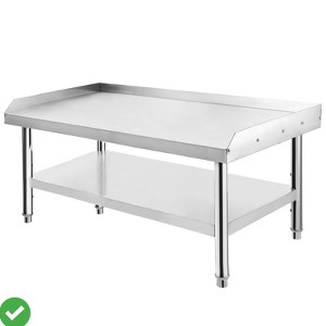 Equipment Grill Stand Table | Stainless Steel 36"x30"x24" | 1000 lbs Top Shelf 220 lbs Bottom Shelf - 1 of 4