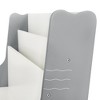 3-in-1 Kids Bookshelf and Toy Storage Organizer with Bench, Toddler Bookshelf and Bookcase with Reading Nook and 2 Storage Cabinets,Grey Elephant - 4 of 4