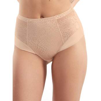 Bali Lace Inset Microfiber Moderate Control Brief 2 Pair (X054) -Violet/Ame  -2XL at  Women's Clothing store