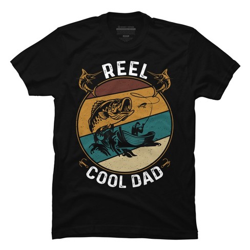 Men's Design By Humans Reel Cool Dad Fishing Boat Trip By KangThien T-Shirt  - Black - 4X Large